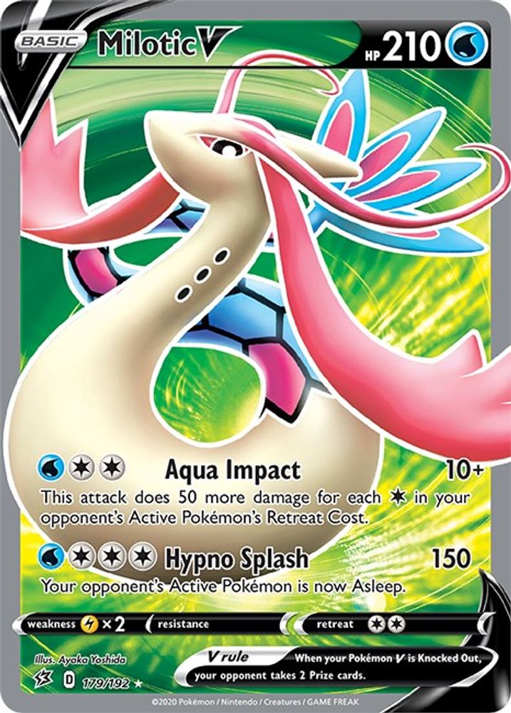 Milotic V (Full Art) - Holofoil SWSH02 Rebel Clash - Ultra Rare