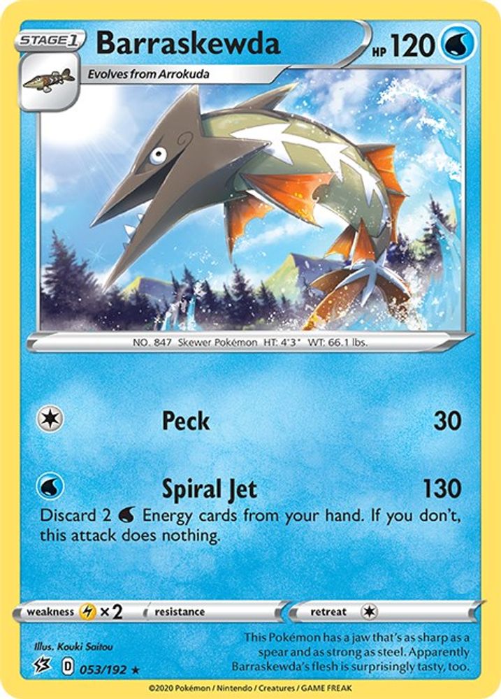 Barraskewda 053 SWSH02 Rebel Clash - Rare