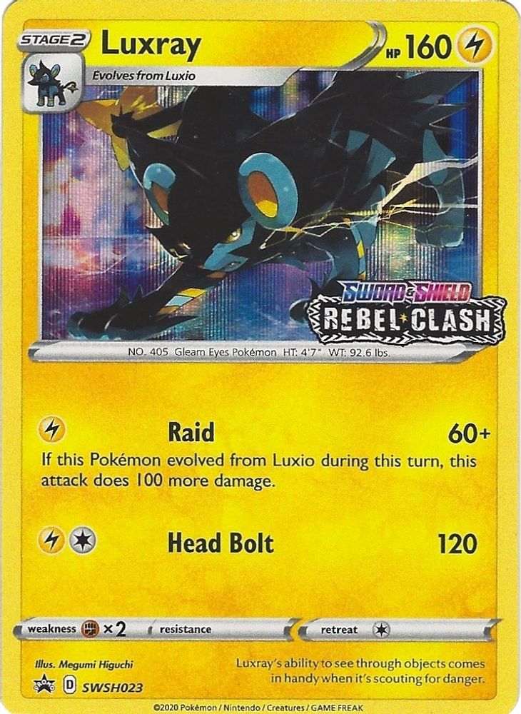 Luxray (Prerelease) SWSH023 - Holofoil SWSH Sword & Shield Promo Cards - Promo