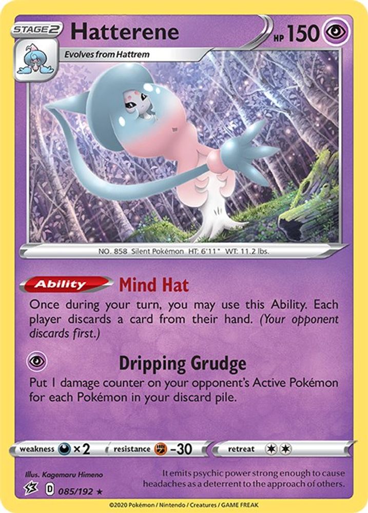 Hatterene 085 - Reverse Holofoil SWSH02 Rebel Clash - Holo Rare
