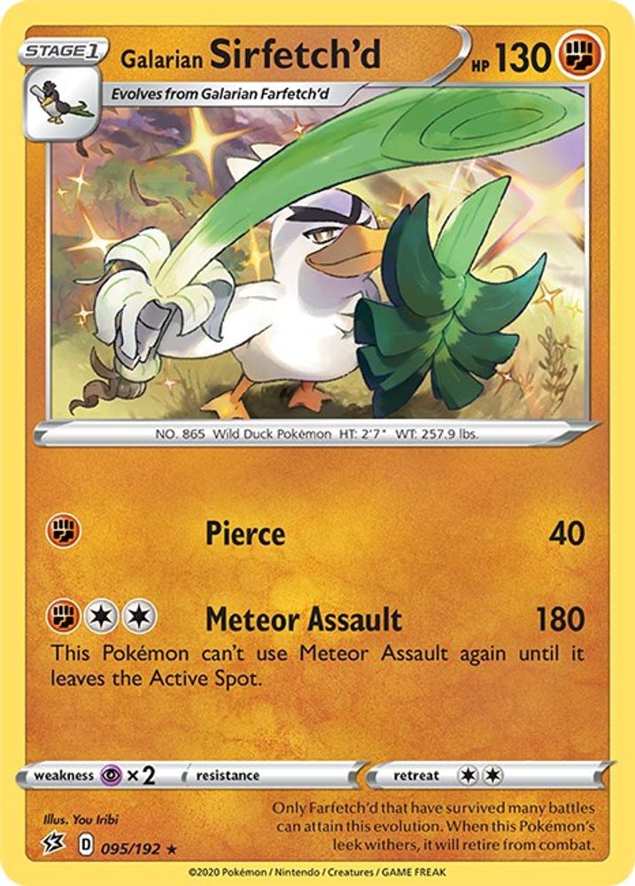 Galarian Sirfetch'd 095 - Reverse Holofoil SWSH02 Rebel Clash - Holo Rare