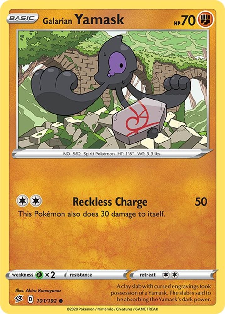 Galarian Yamask 101 SWSH02 Rebel Clash - Common