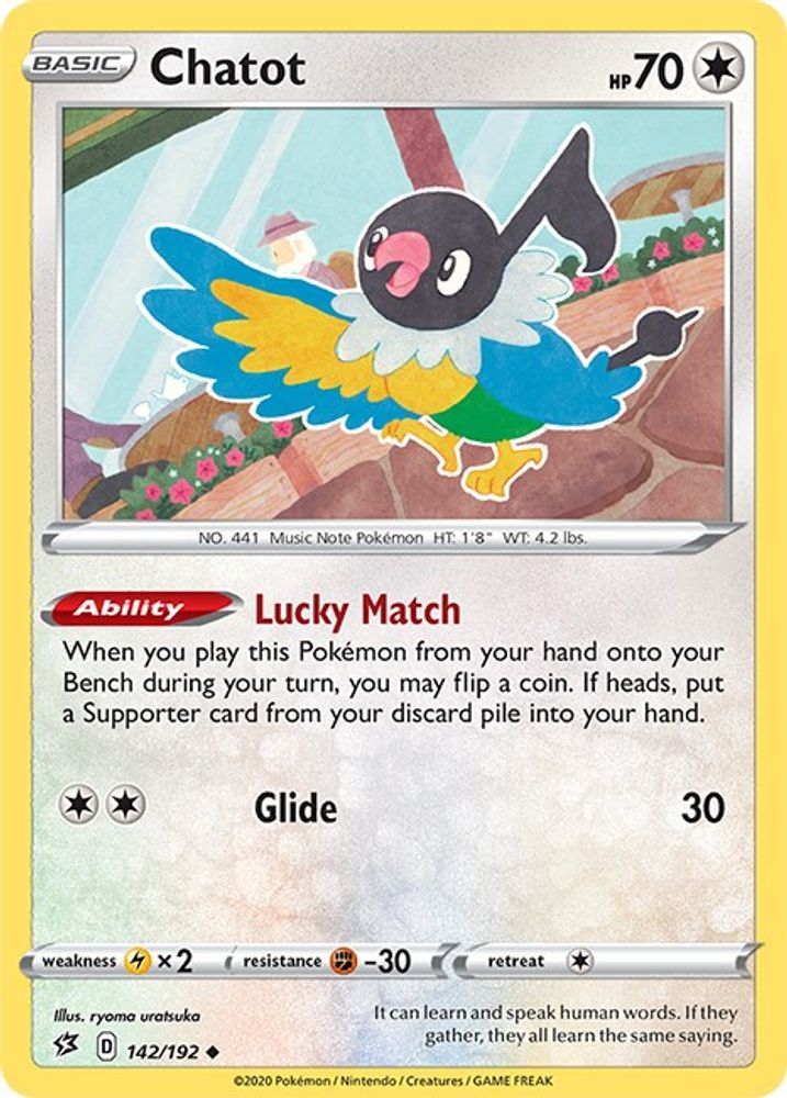 Chatot 142 SWSH02 Rebel Clash - Uncommon