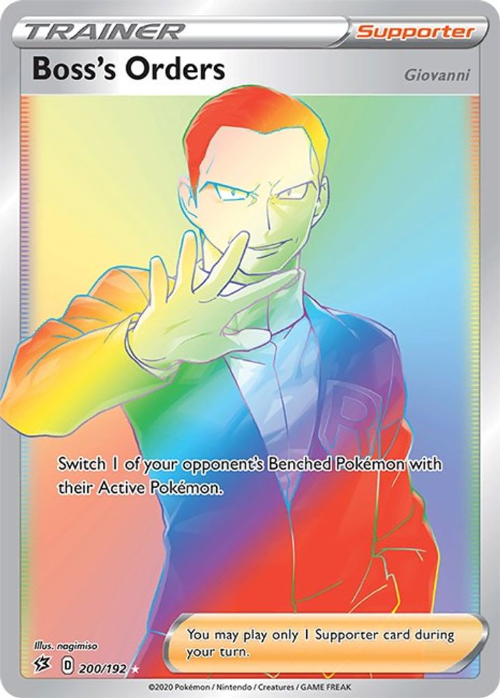 Boss's Orders (Secret) 200/192 - Holofoil SWSH02 Rebel Clash - Secret Rare