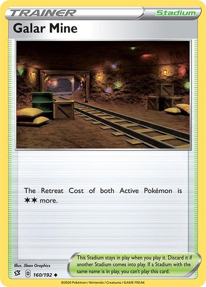 Galar Mine 160 - Reverse Holofoil SWSH02 Rebel Clash - Uncommon