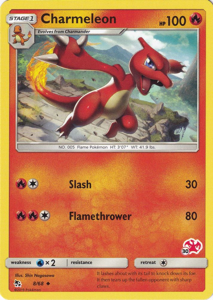 Charmeleon (#30 Charizard Stamped) 008/068 Battle Academy - Promo