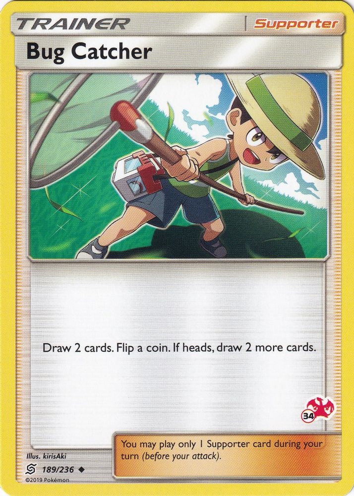 Bug Catcher - 189/236 (#34 Charizard Stamped)/236 Battle Academy - Promo