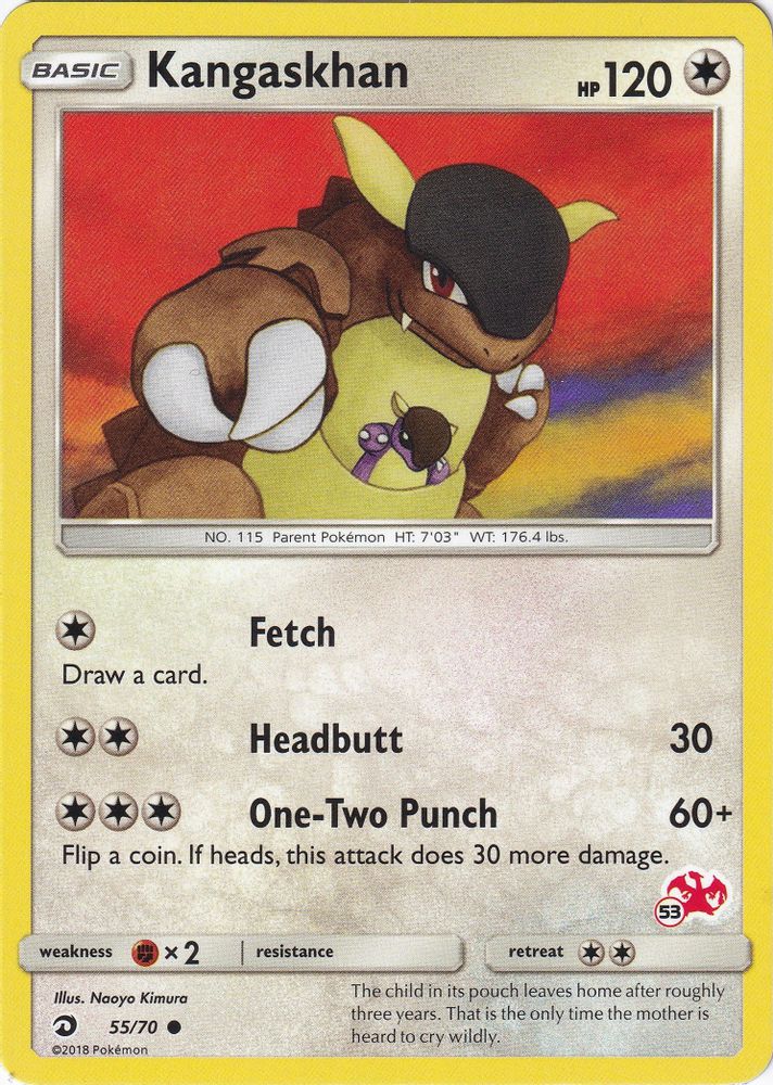 Kangaskhan - 55/70 (#53 Charizard Stamped)/70 Battle Academy - Promo