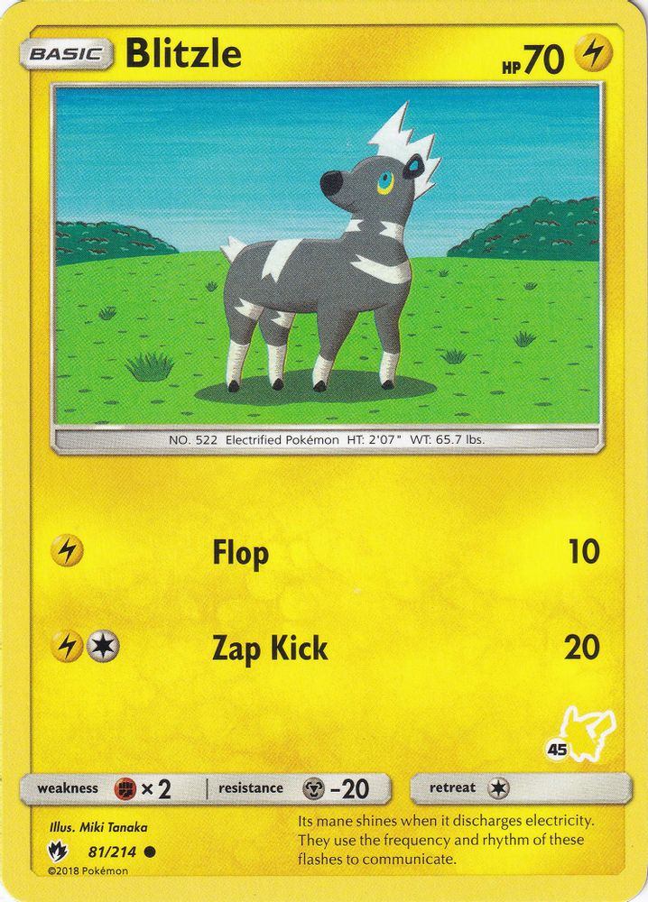 Blitzle - 81/214 (#45 Pikachu Stamped)/214 Battle Academy - Promo
