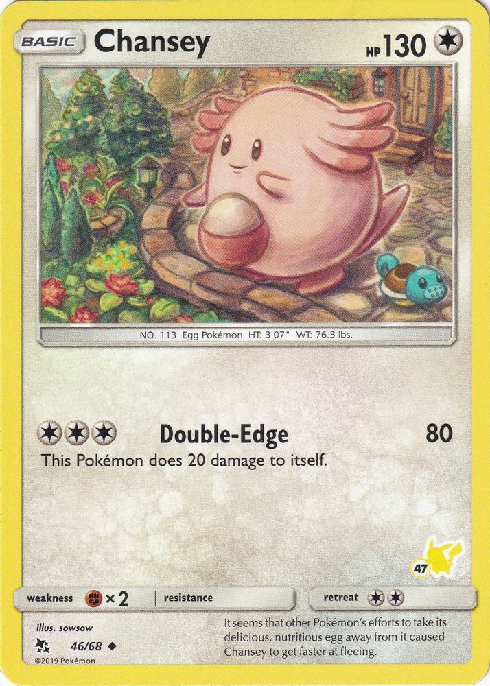 Chansey - 46/68 (#47 Pikachu Stamped)/68 Battle Academy - Promo