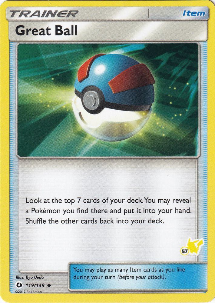 Great Ball - 119/149 (#57 Pikachu Stamped)/149 Battle Academy - Promo
