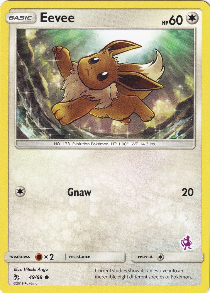 Eevee (Mewtwo Stamped) 049/68 Battle Academy - Promo