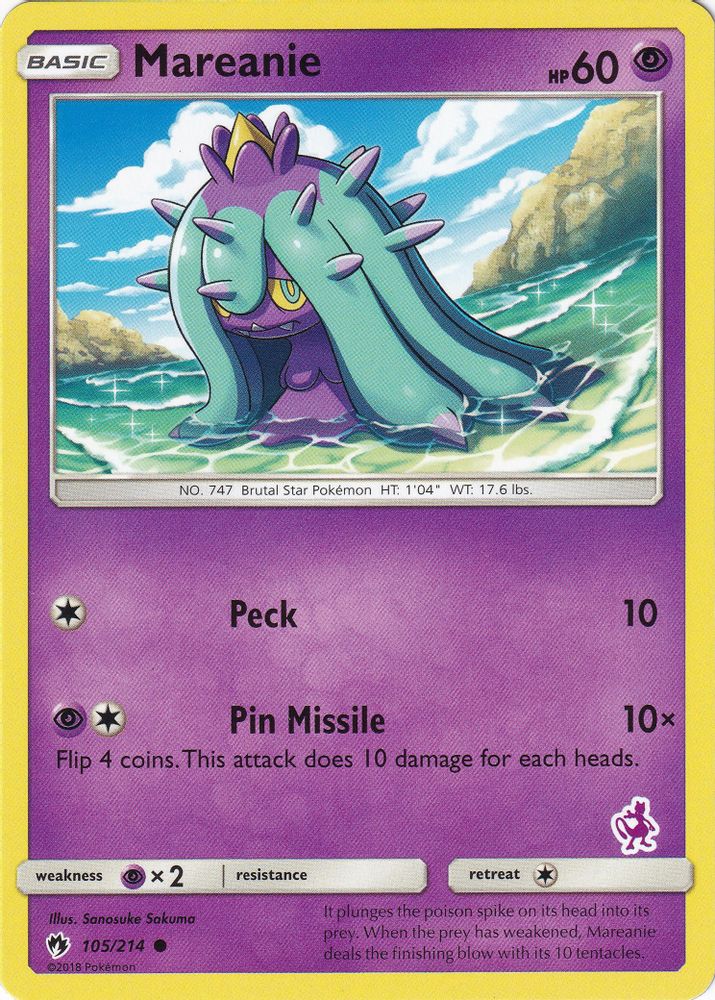 Mareanie (Mewtwo Stamped) 105/214 Battle Academy - Promo