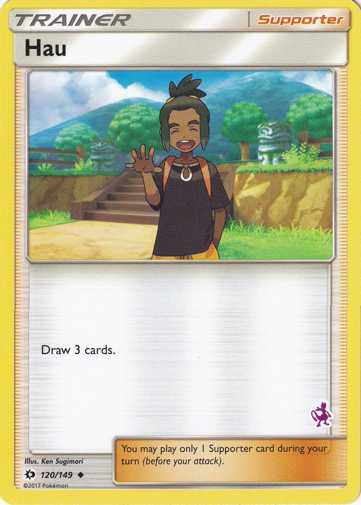 Hau - 120/149 (Mewtwo Stamped)/149 Battle Academy - Promo