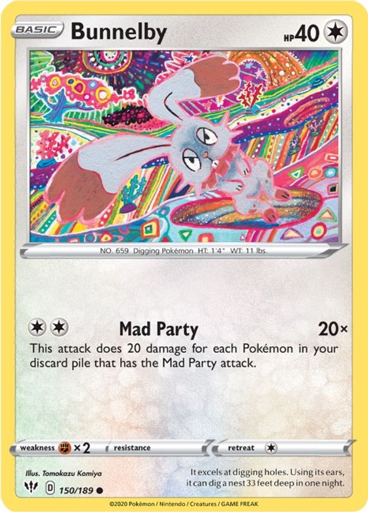 Bunnelby 150 SWSH03 Darkness Ablaze - Common
