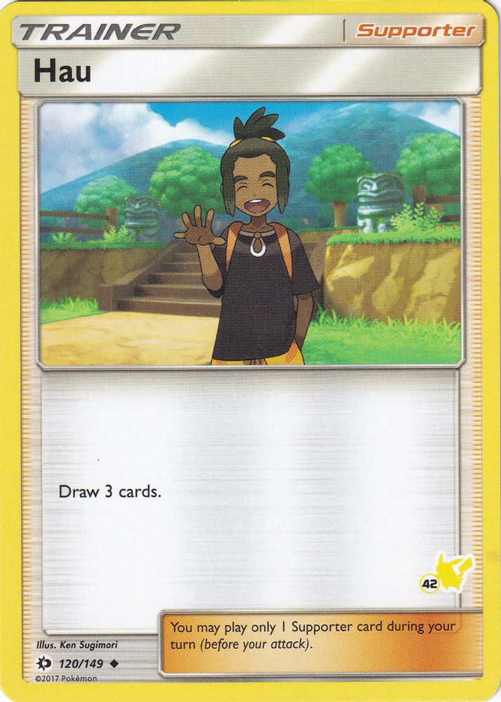 Hau - 120/149 (#42 Pikachu Stamped)/149 Battle Academy - Promo