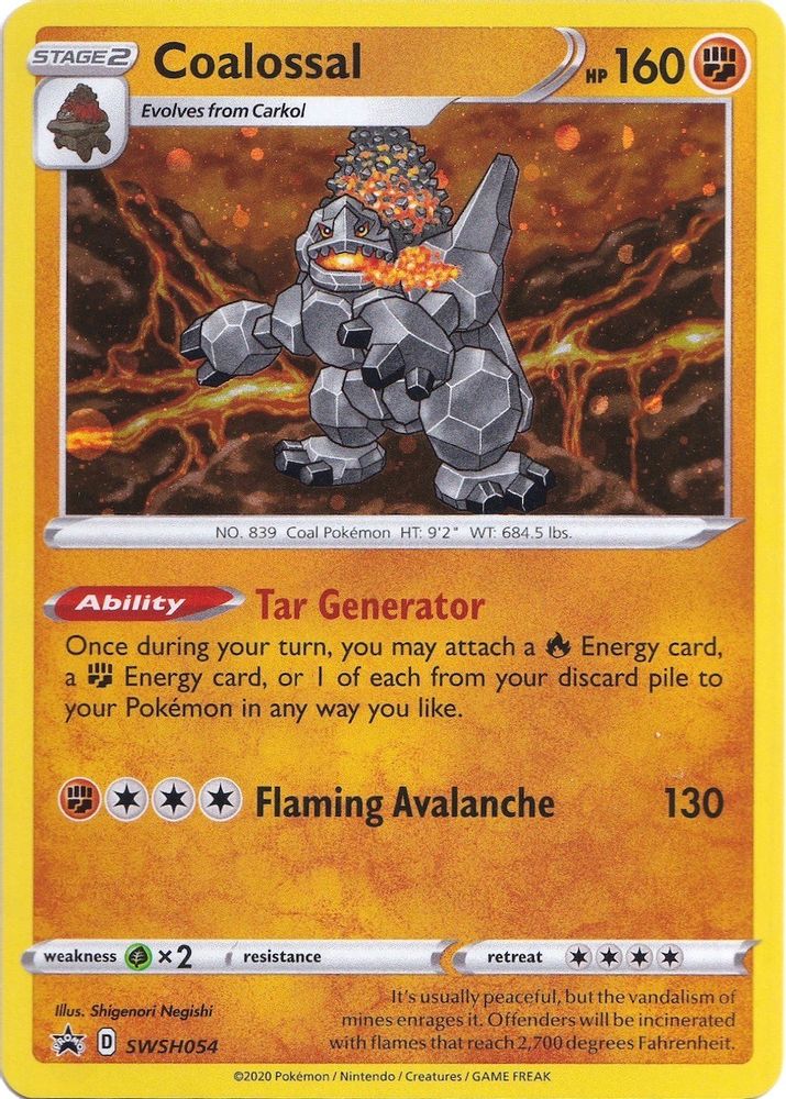 Coalossal - SWSH054/054 - Holofoil SWSH Sword & Shield Promo Cards - Promo