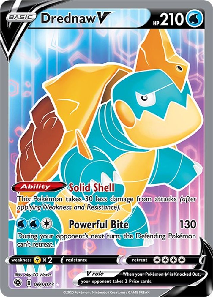 Drednaw V (Full Art) 069 - Holofoil Champions Path - Ultra Rare
