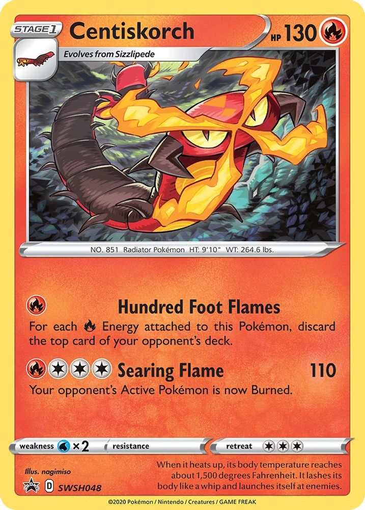 Centiskorch SWSH048 - Holofoil SWSH Sword & Shield Promo Cards - Promo