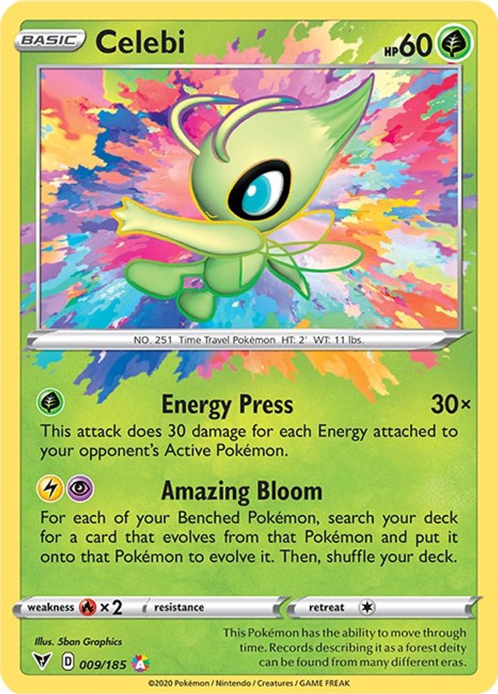 Celebi 009 - Holofoil SWSH04 Vivid Voltage - Amazing Rare