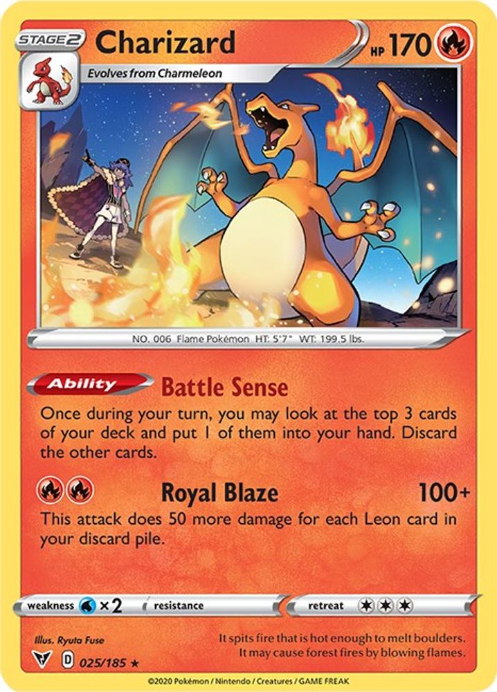 Charizard 025 - Reverse Holofoil SWSH04 Vivid Voltage - Rare