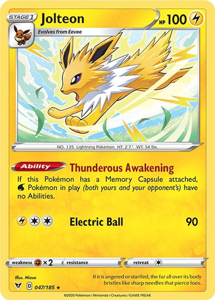 Jolteon 047 SWSH04 Vivid Voltage - Rare