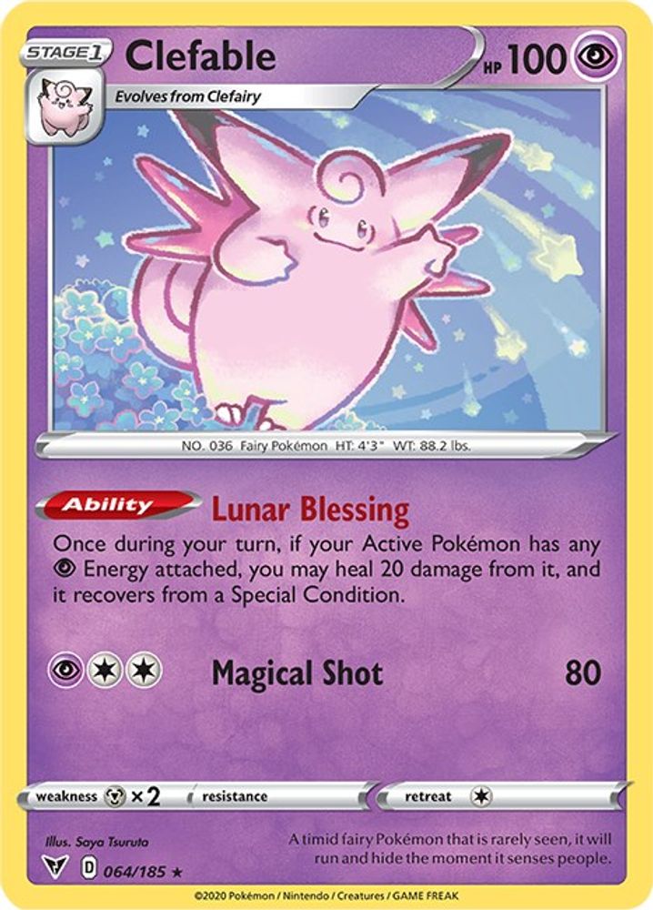 Clefable 064 - Reverse Holofoil SWSH04 Vivid Voltage - Rare