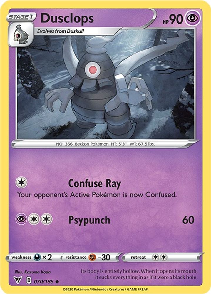 Dusclops 070 - Reverse Holofoil SWSH04 Vivid Voltage - Uncommon