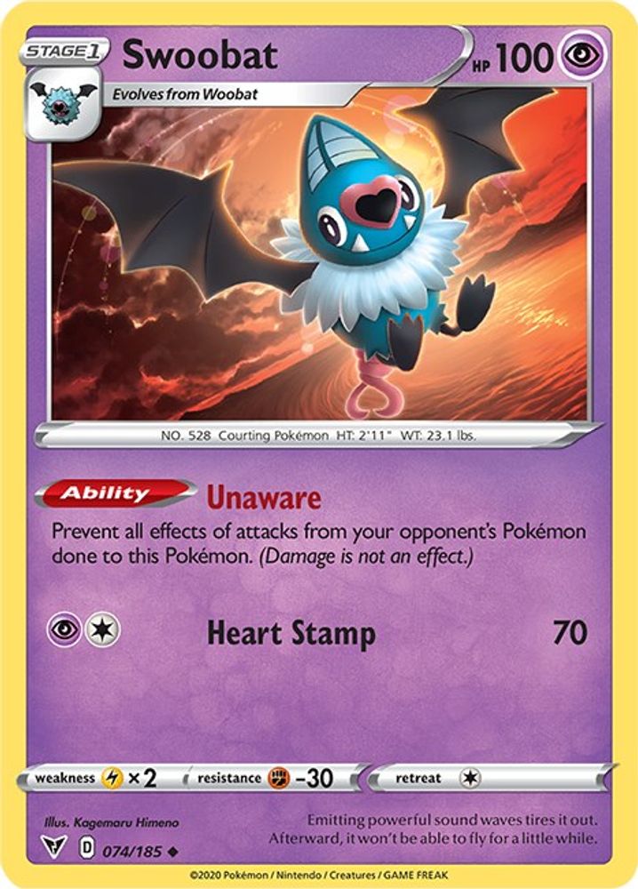 Swoobat 074 SWSH04 Vivid Voltage - Uncommon