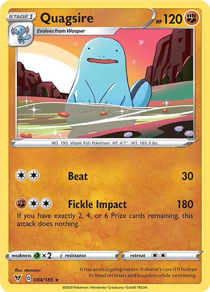 Quagsire 084 - Reverse Holofoil SWSH04 Vivid Voltage - Rare