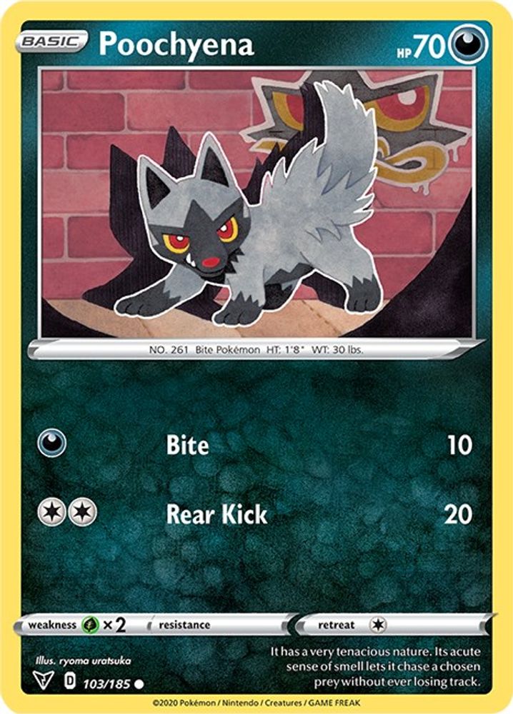 Poochyena 103 - Reverse Holofoil SWSH04 Vivid Voltage - Common