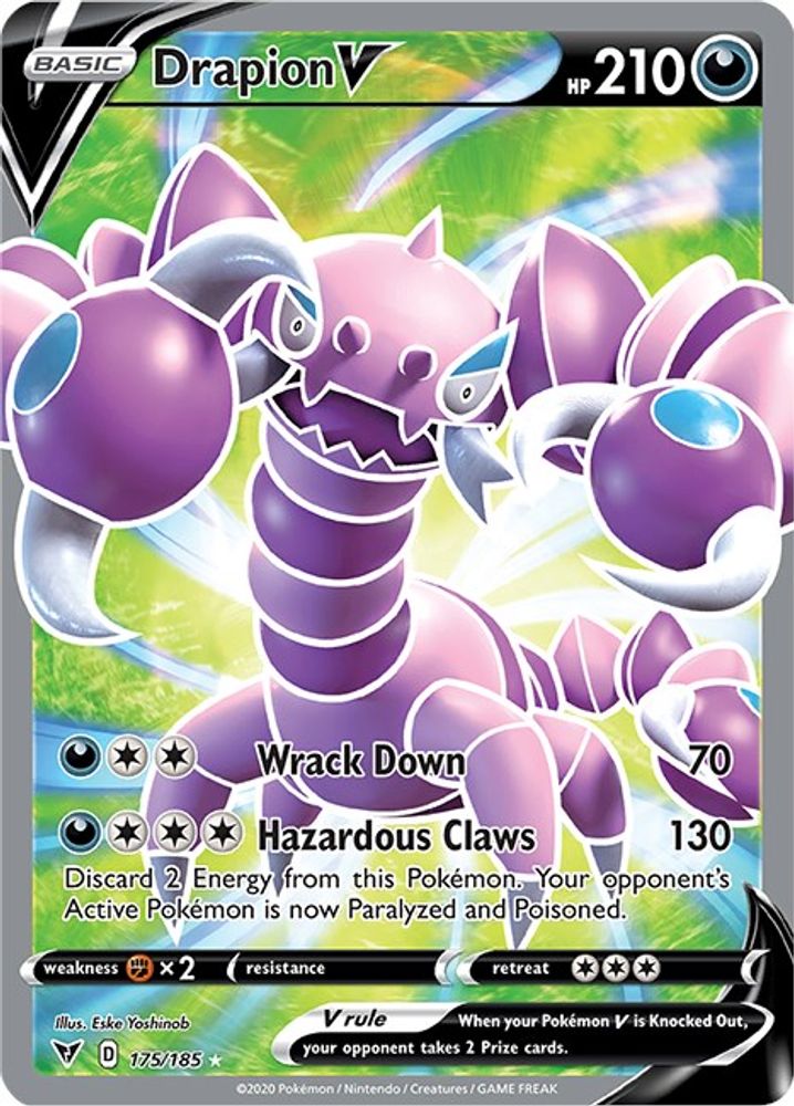 Drapion V (Full Art) 175 - Holofoil SWSH04 Vivid Voltage - Ultra Rare