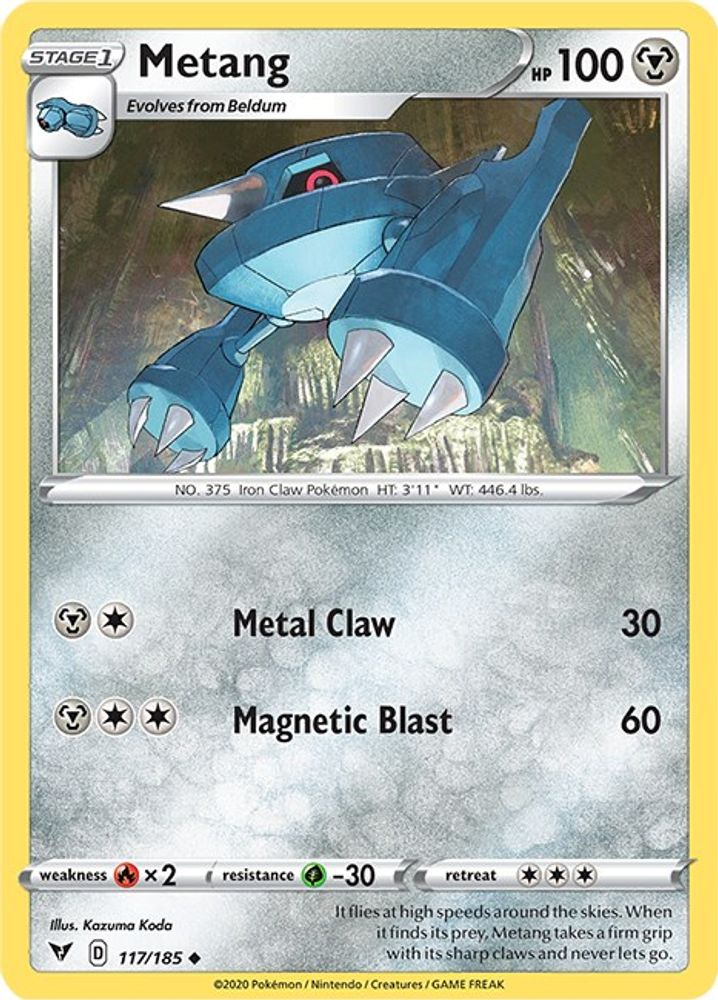 Metang 117 - Reverse Holofoil SWSH04 Vivid Voltage - Uncommon