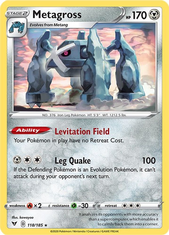 Metagross 118 SWSH04 Vivid Voltage - Rare