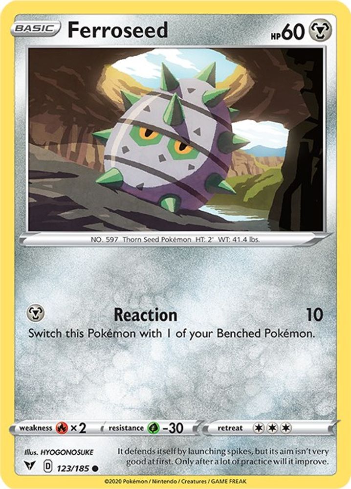 Ferroseed 123 - Reverse Holofoil SWSH04 Vivid Voltage - Common