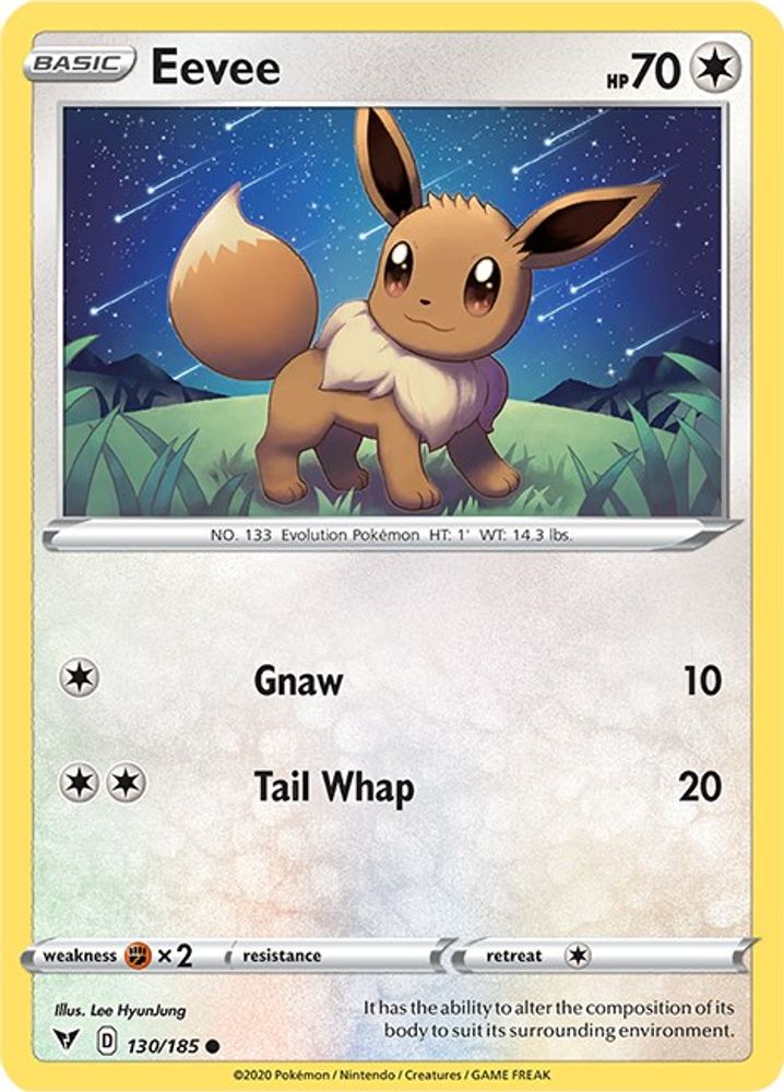 Eevee 130 - Reverse Holofoil SWSH04 Vivid Voltage - Common