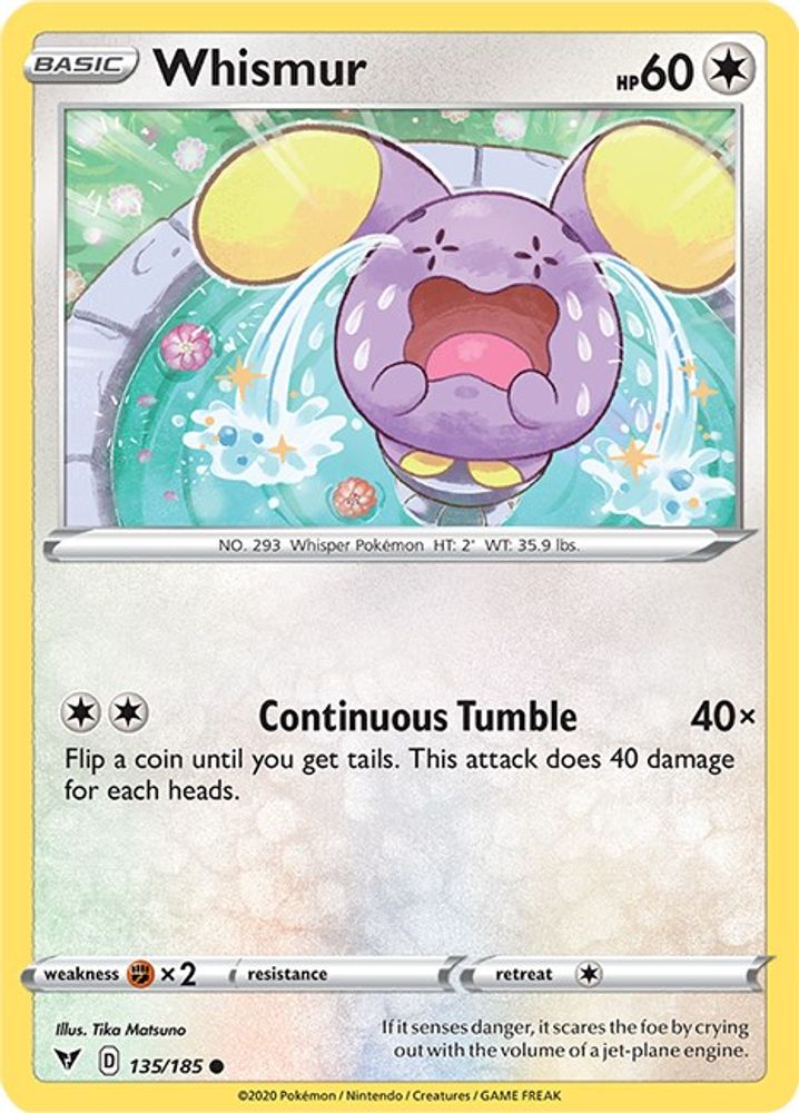 Whismur 135 - Reverse Holofoil SWSH04 Vivid Voltage - Common