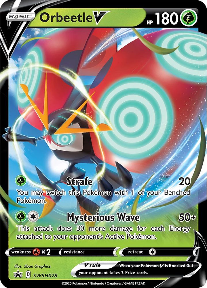 Orbeetle V SWSH078 - Holofoil SWSH Sword & Shield Promo Cards - Promo