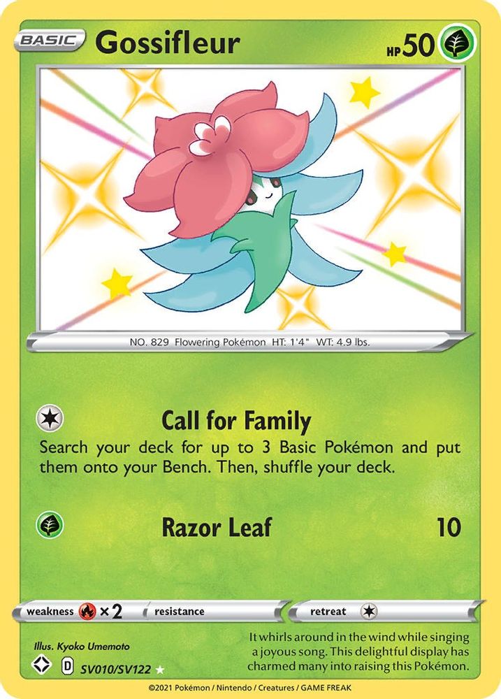 Gossifleur SV010 - Holofoil Shining Fates Shiny Vault - Shiny Holo Rare