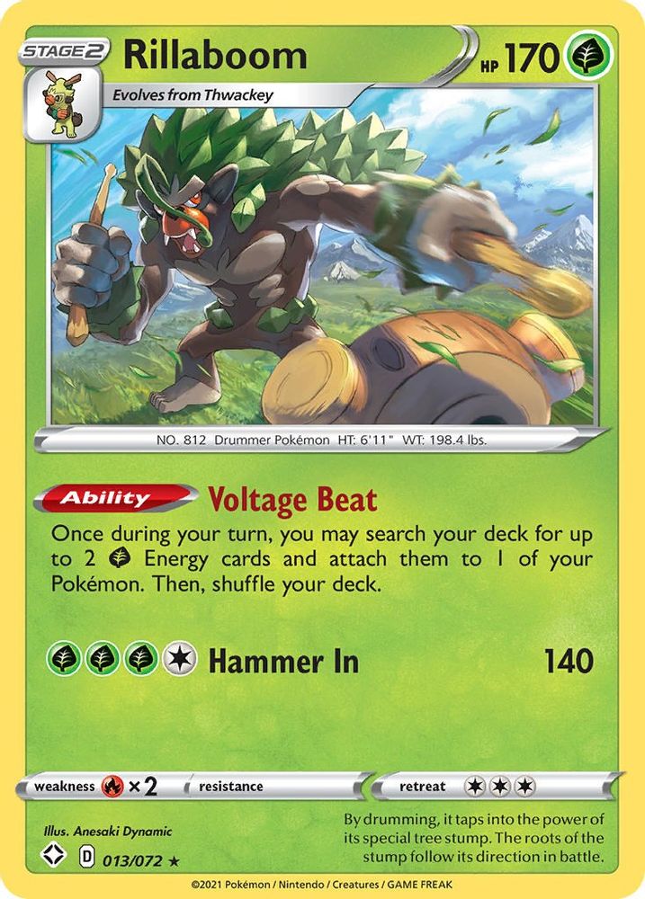 Rillaboom 013 - Holofoil Shining Fates - Holo Rare