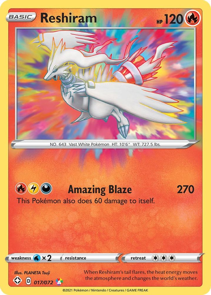 Reshiram 017 - Holofoil Shining Fates - Amazing Rare