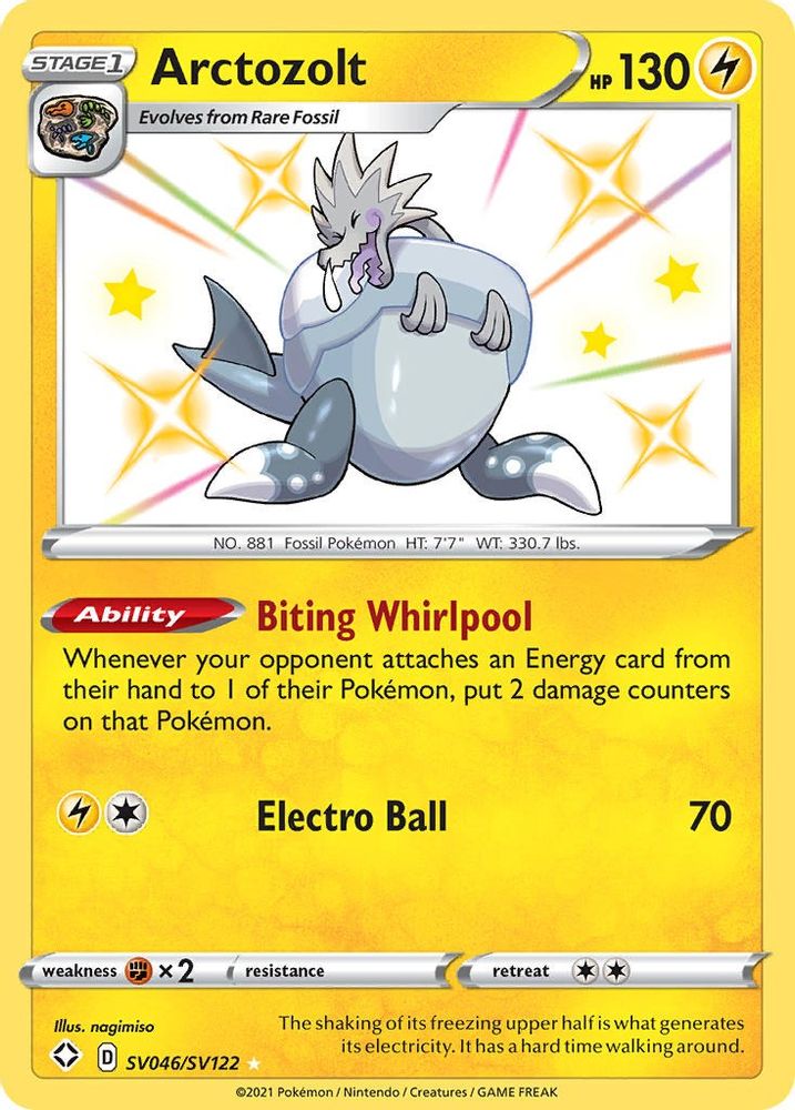 Arctozolt SV046 - Holofoil Shining Fates Shiny Vault - Shiny Holo Rare