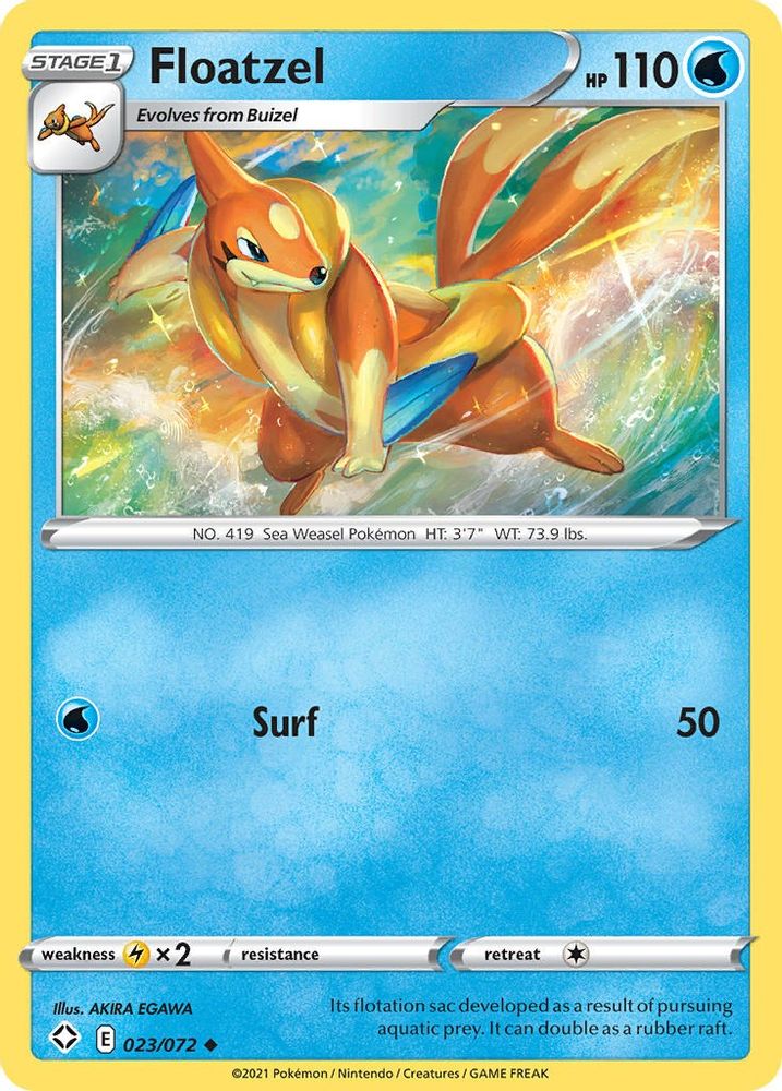 Floatzel 023 - Reverse Holofoil Shining Fates - Uncommon