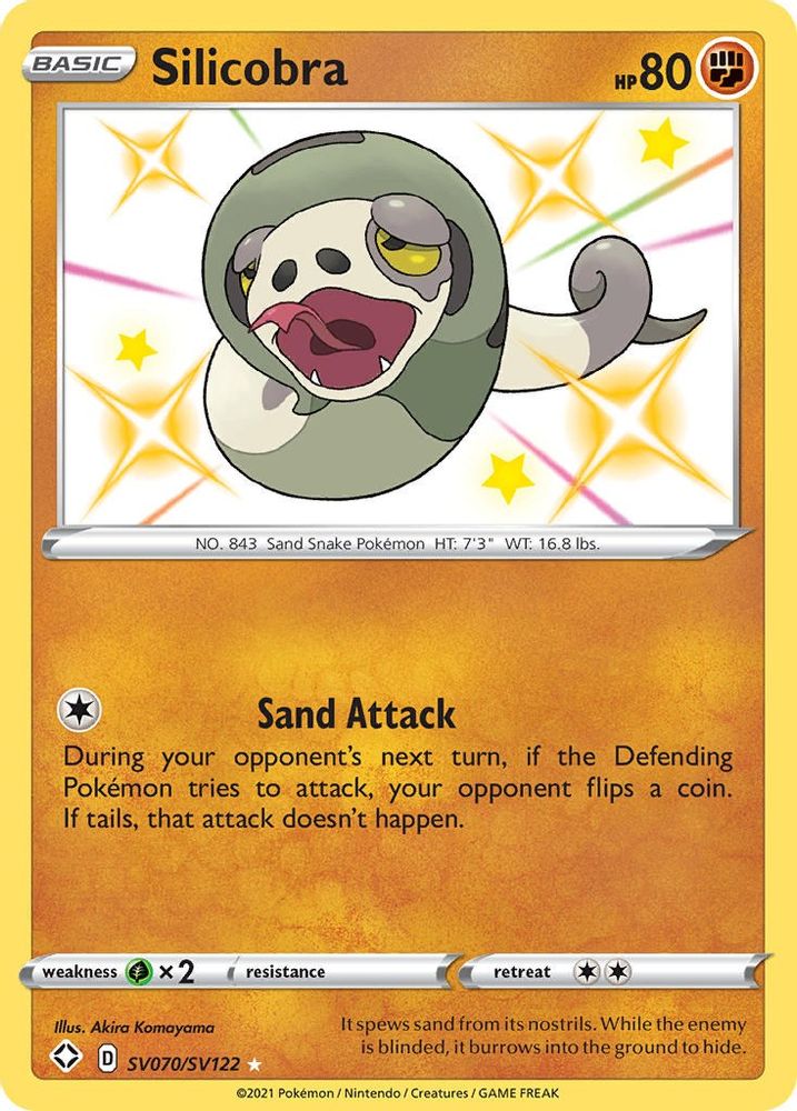 Silicobra SV070 - Holofoil Shining Fates Shiny Vault - Shiny Holo Rare