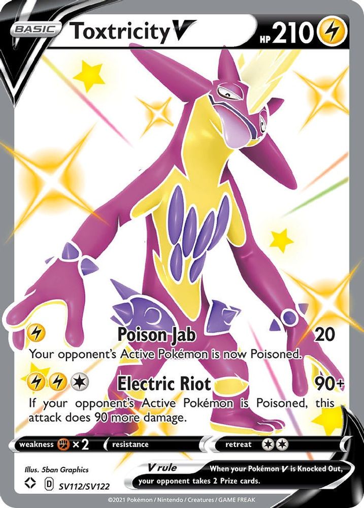 Toxtricity V SV112 - Holofoil Shining Fates Shiny Vault - Shiny Holo Rare