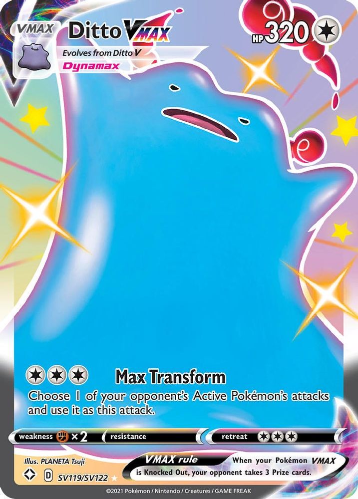 Ditto VMAX SV119 - Holofoil Shining Fates Shiny Vault - Shiny Holo Rare