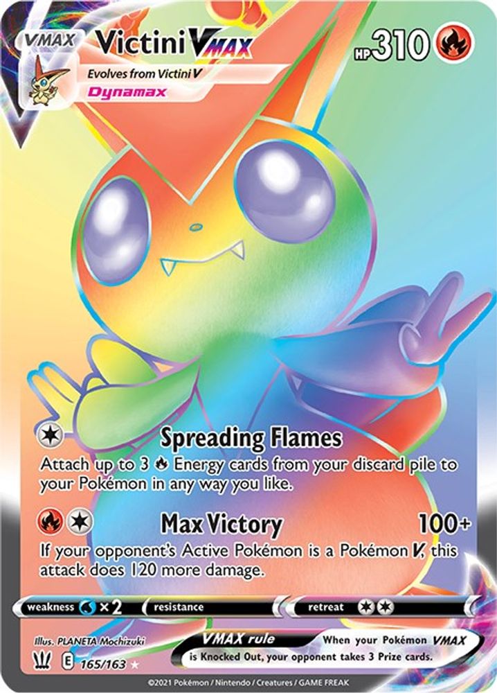 Victini VMAX (Secret) 165 - Holofoil SWSH05 Battle Styles - Secret Rare