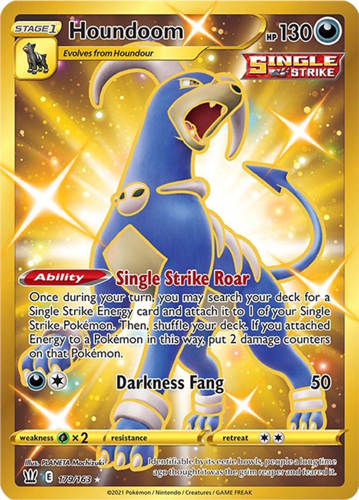 Houndoom (Secret) 179 - Holofoil SWSH05 Battle Styles - Secret Rare
