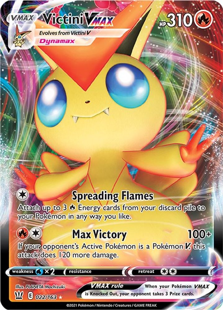 Victini VMAX 022 - Holofoil SWSH05 Battle Styles - Ultra Rare