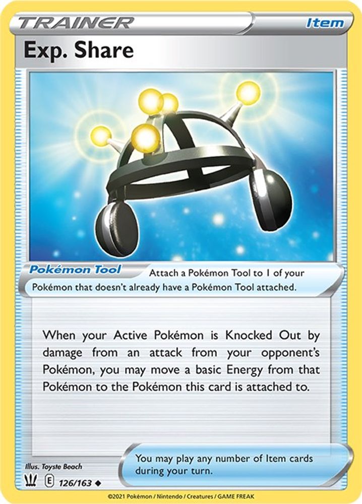 Exp. Share 126 - Reverse Holofoil SWSH05 Battle Styles - Uncommon